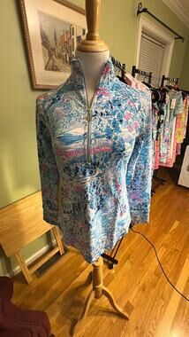Lilly Pulitzer Skipper Popover Lilly Loves North Carolina NWT XS